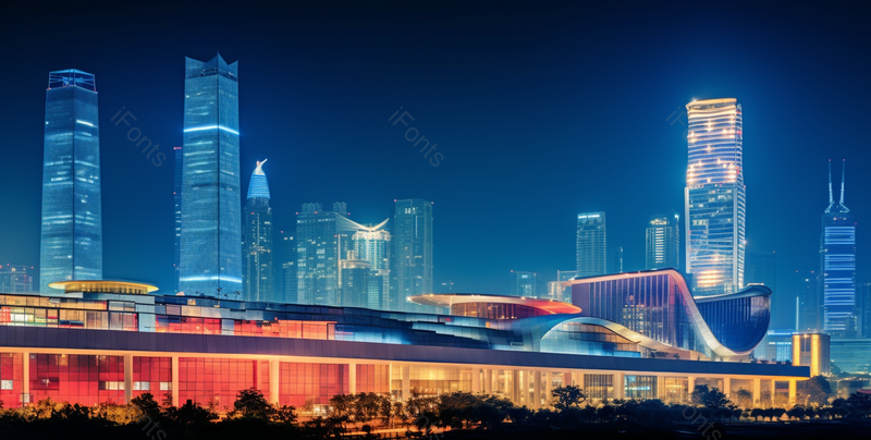 深圳城市建筑夜景高楼大厦繁荣昌盛灯光秀摄影图,高清,摄影图,摄影图片,图片大全,摄影图免费下载